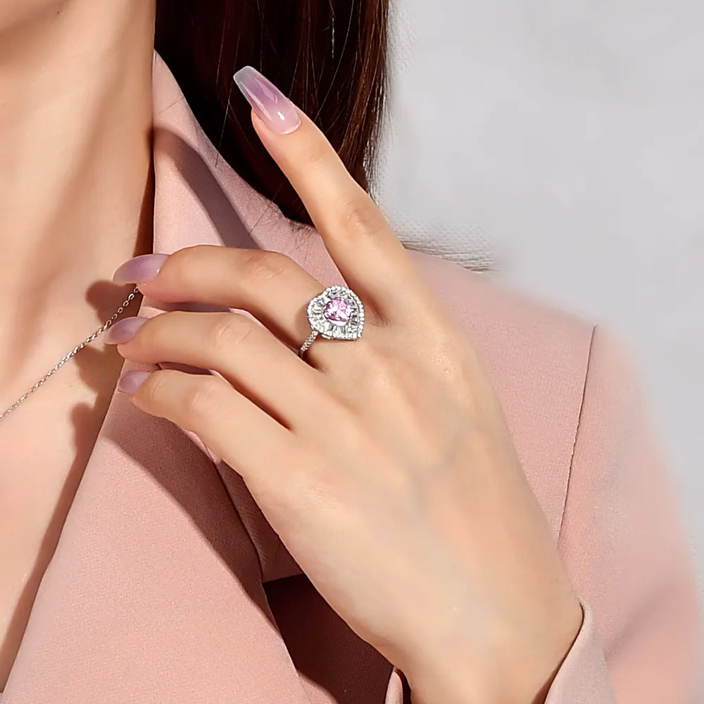 8A Zirconia Love Heart Ring 70300079 - image1