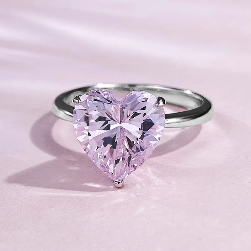 8A High Carbon Zirconia Heart Ring 70300080 - image4