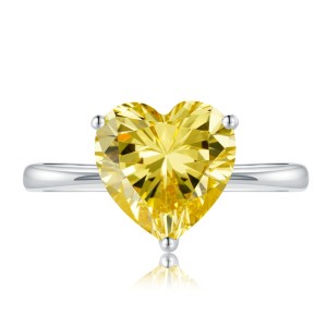 8A High Carbon Zirconia Heart Ring 70300080