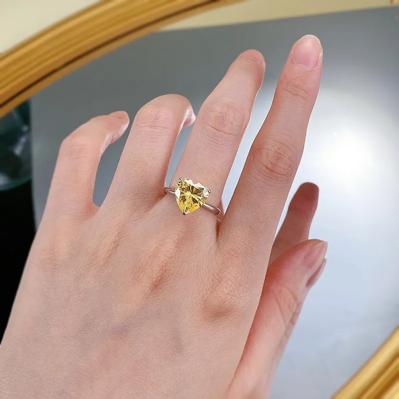 8A High Carbon Zirconia Heart Ring 70300080 - image3