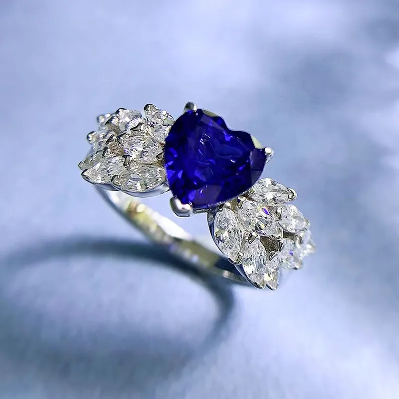 8A High Carbon Zirconia Heart Ring 70300083 - image2
