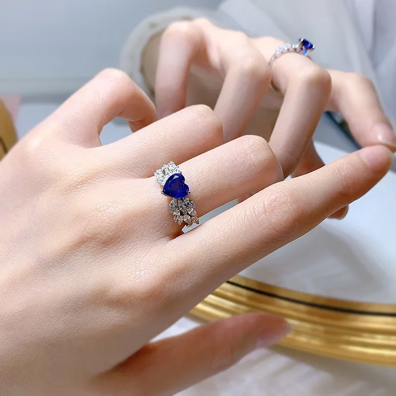8A High Carbon Zirconia Heart Ring 70300083 - image1