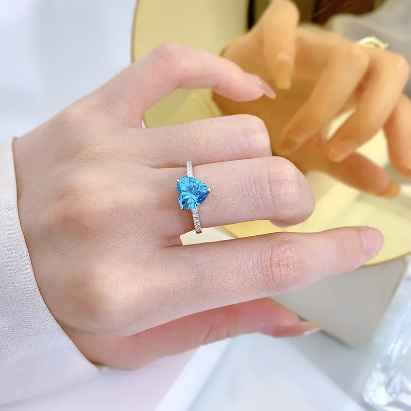 8A High Carbon Zirconia Heart Ring 70300084 - image1