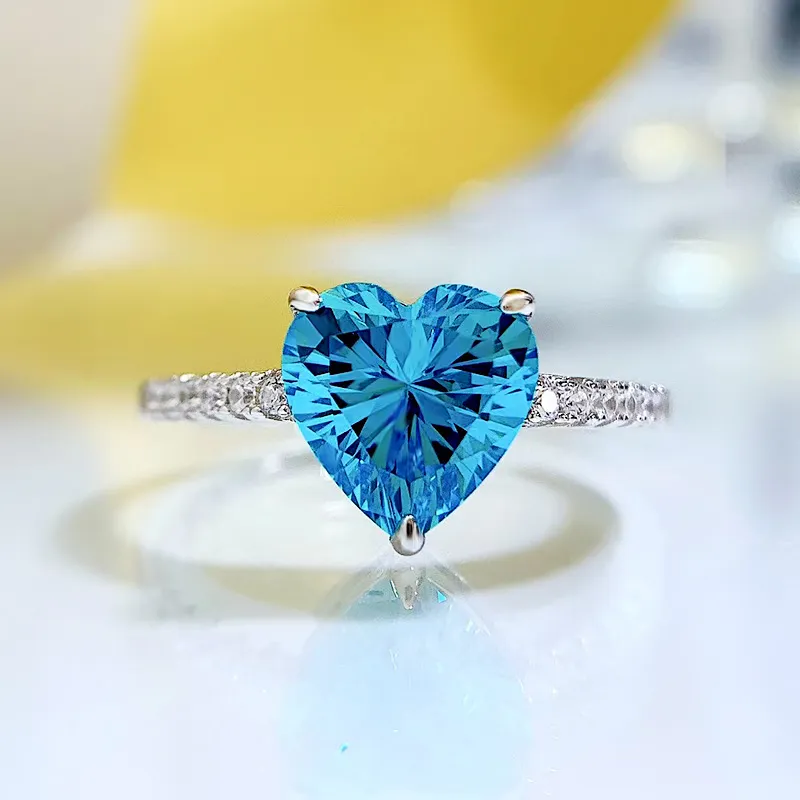 8A High Carbon Zirconia Heart Ring 70300084 - image2