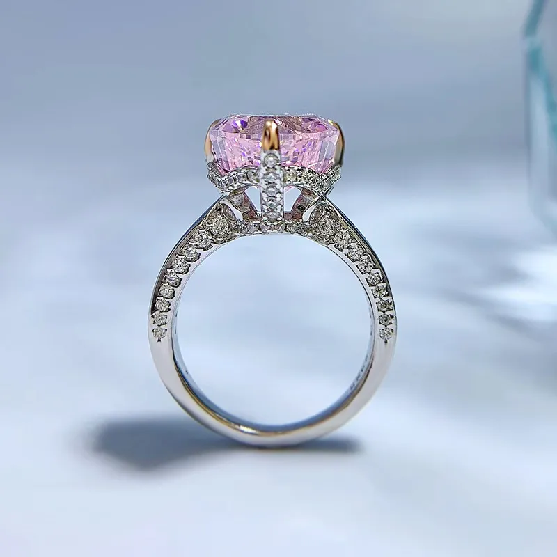 8A High Carbon Pink Zirconia Heart Ring 70300085 - image2