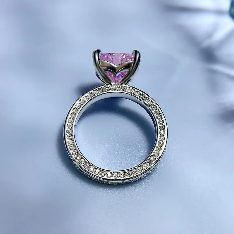 8A High Carbon Pink Zirconia Heart Ring 70300087 - image3