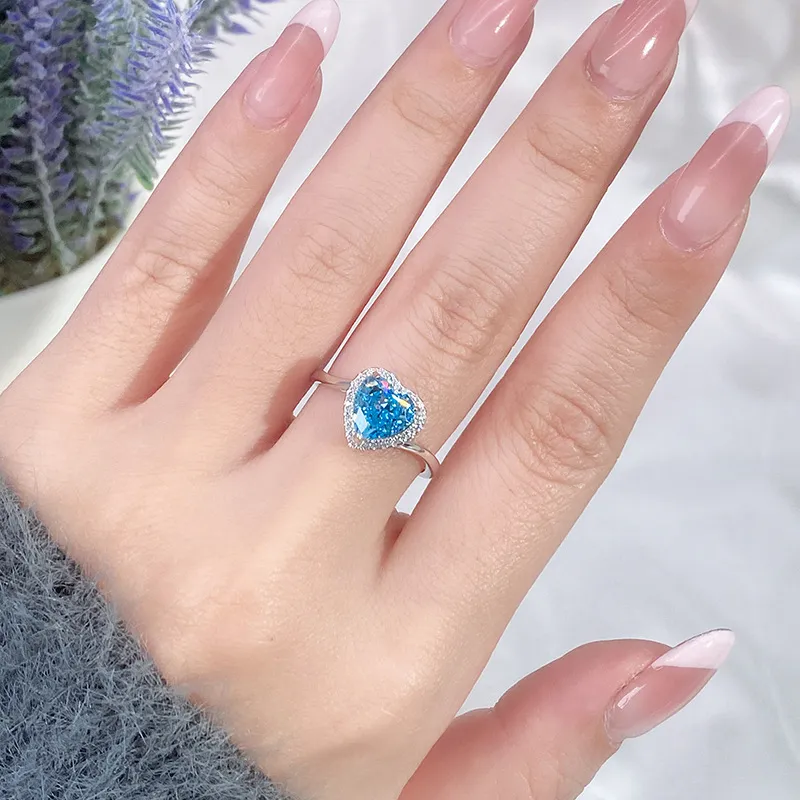 8A High Carbon Zirconia Heart Ring 70300088 - image1