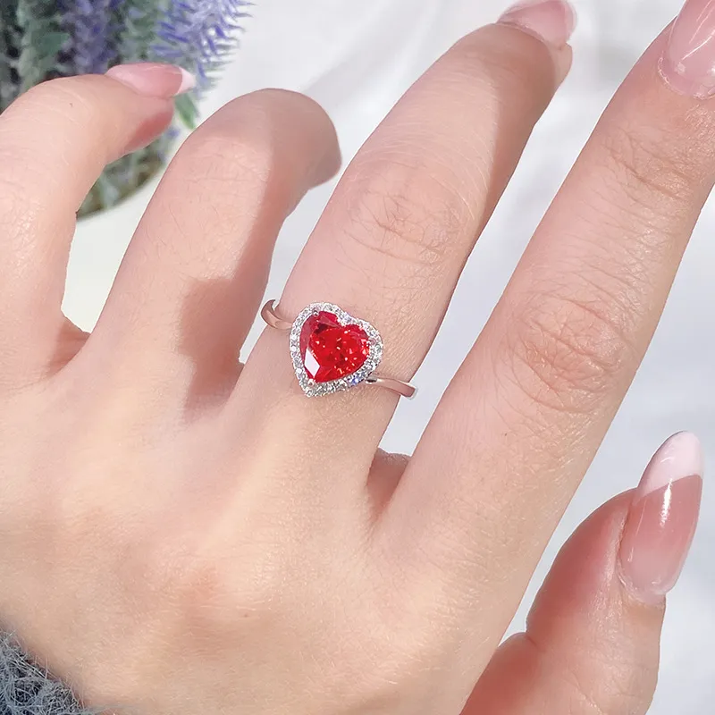 8A High Carbon Zirconia Heart Ring 70300088 - image2