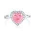 8A High Carbon Zirconia Heart Ring 70300088