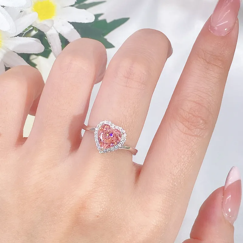8A High Carbon Zirconia Heart Ring 70300088 - image3