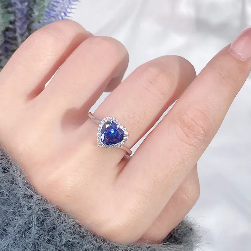 8A High Carbon Zirconia Heart Ring 70300088 - image4
