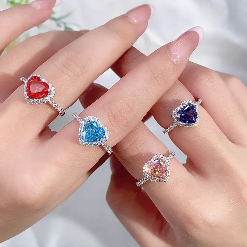 8A High Carbon Zirconia Heart Ring 70300089 - image1
