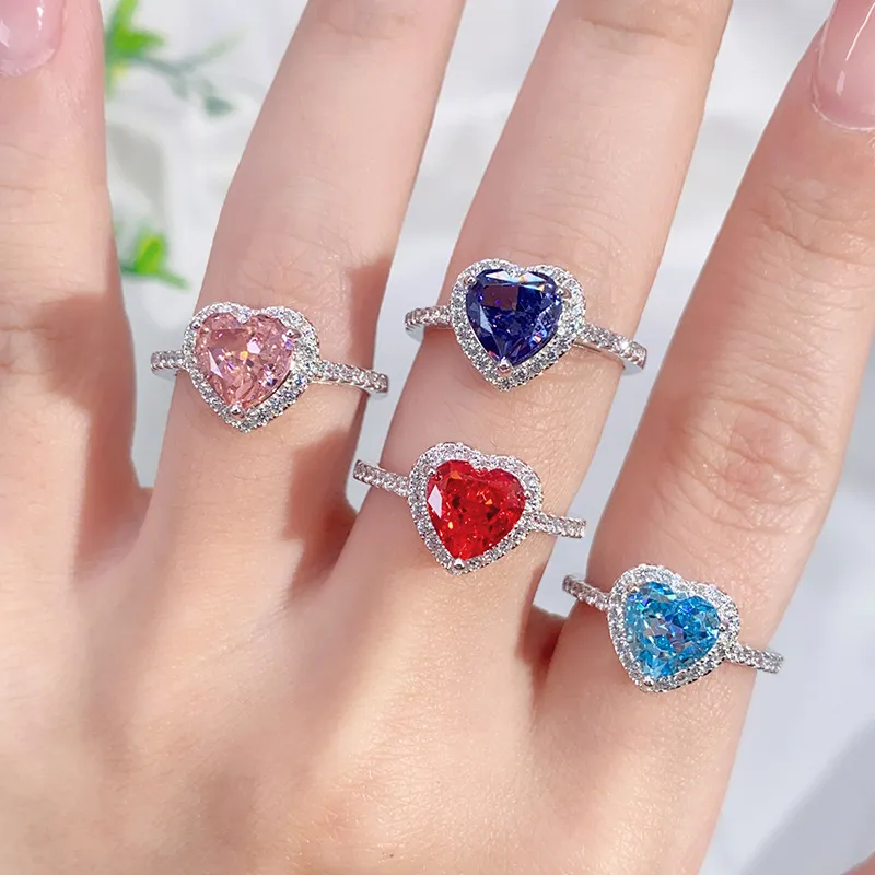 8A High Carbon Zirconia Heart Ring 70300089 - image2