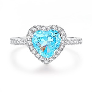 8A High Carbon Zirconia Heart Ring 70300089
