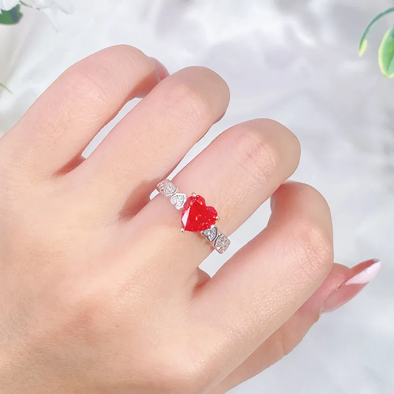 8A High Carbon Zirconia Heart Ring 70300090 - image1