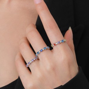 925 Sterling Silver Aquamarine Heart Zircon Ring 70300097 925 Sterling Silver Aquamarine Heart Zircon Ring 70300097