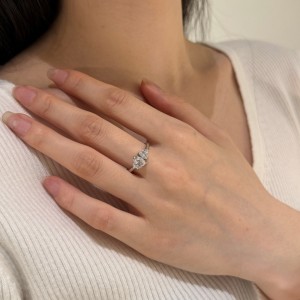 925 Sterling Silver Double Heart Band Ring 70300101 925 Sterling Silver Double Heart Band Ring 70300101