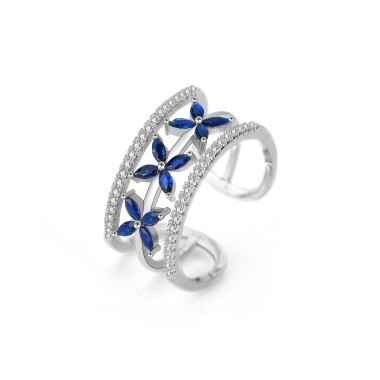 Cubic Zirconia Flower Toe Ring 70400003