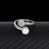 Silver Cubic Zirconia Pearl Toe Ring 70400008