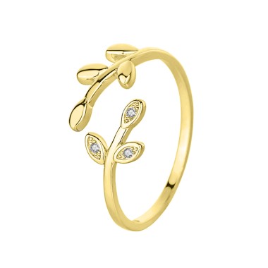 Silver Cubic Zirconia Leaf Toe Ring 70400011