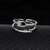 Silver Cubic Zirconia Lock Key Toe Ring 70400013
