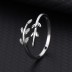 Silver Cubic Zirconia Leaf Toe Ring 70400014