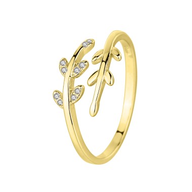 Silver Cubic Zirconia Leaf Toe Ring 70400014