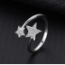 Silver Cubic Zirconia Star Toe Ring 70400017