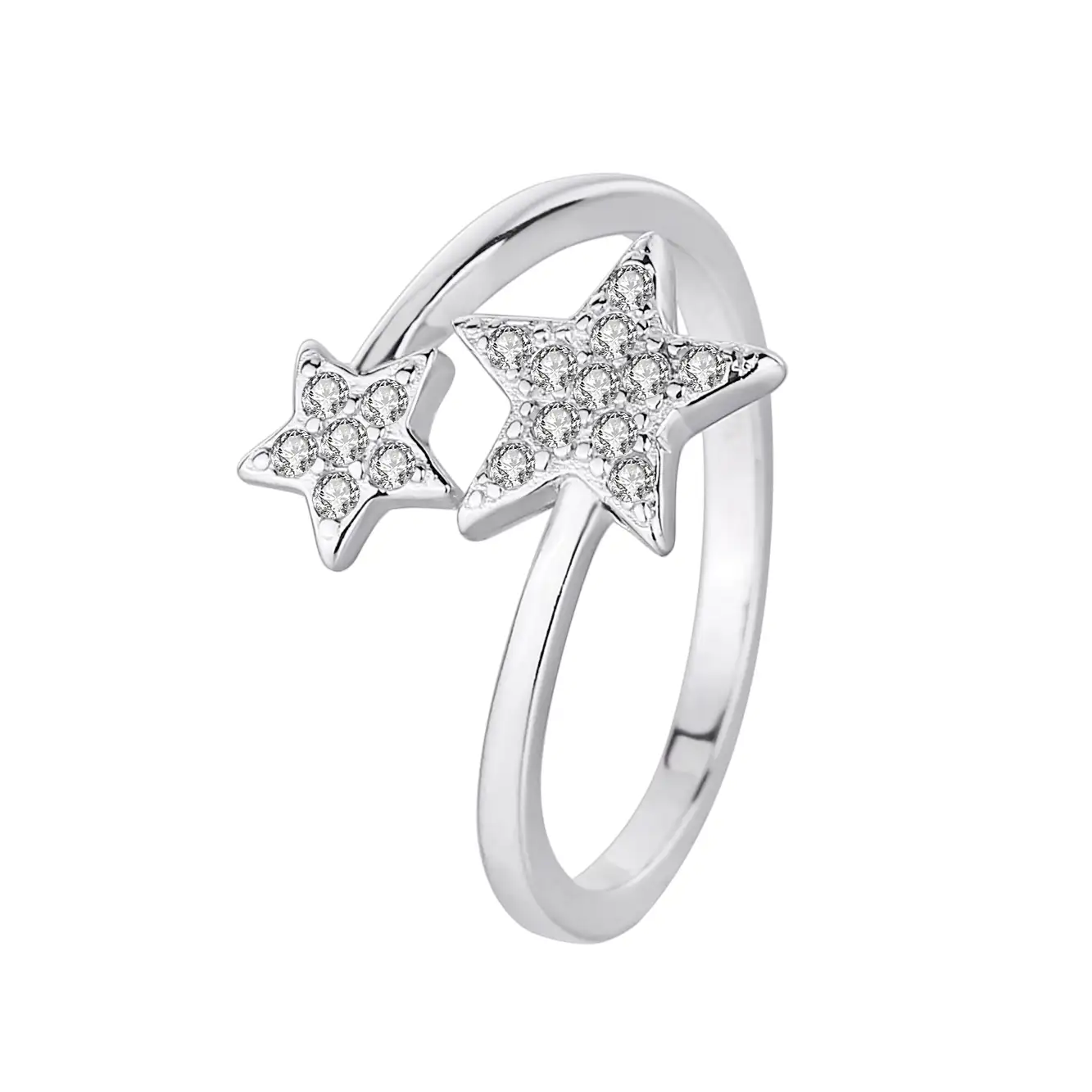 Silver Cubic Zirconia Star Toe Ring 70400017