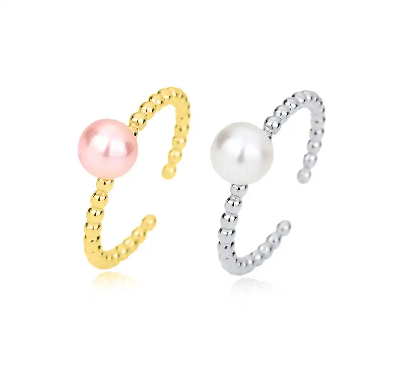 925 Sterling Silver Hip-hop Pearl Toe Ring 70400027