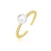 925 Sterling Silver Hip-hop Pearl Toe Ring 70400027