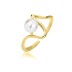 925 Sterling Silver Waved Pearl Toe Ring 70400028