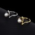 925 Sterling Silver Waved Pearl Toe Ring 70400028