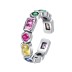 925 Sterling Silver Colorful Zirconia Toe Rings 70400032