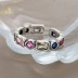 925 Sterling Silver Colorful Zirconia Toe Rings 70400032