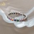 925 Sterling Silver Colorful Zirconia Vintage Rings 70400033