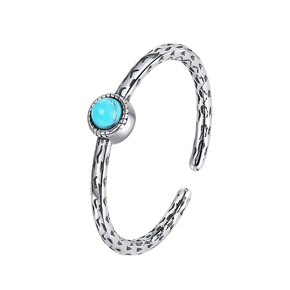 925 Sterling Silver Vintage Turquoise Toe Rings 70400034