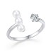 925 Sterling Silver Pearl Toe Rings 70400036