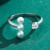 925 Sterling Silver Pearl Toe Rings 70400036