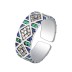 Luxury Geometric Zirconia Open Rings 70400039