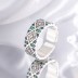 Luxury Geometric Zirconia Open Rings 70400039