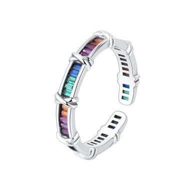 Rainbow Ladder Zirconia Open Rings 70400048