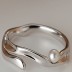 S925 Sterling Silver Irregular Pearl Open Rings 70400056