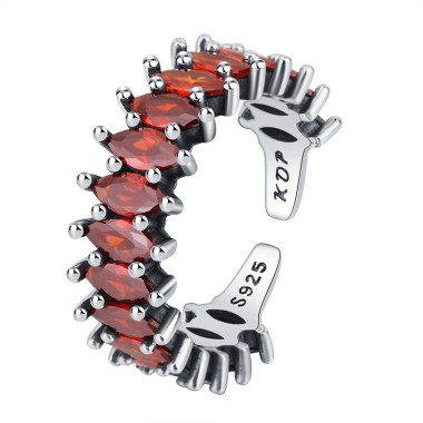 Birthstone Red Zirconia Open Rings 70400058