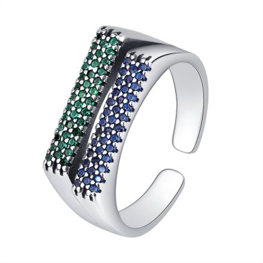 Vintage Geometric Zirconia Open Rings 70400062