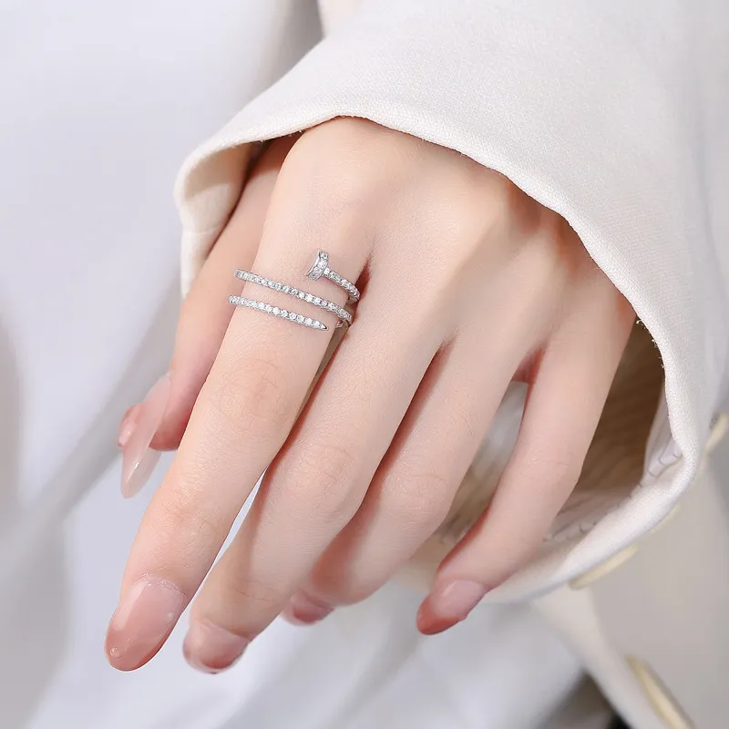 Loopy Zirconia Nail Open Rings 70400063 - image2
