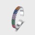 Vintage Colorful Zirconia Open Rings 70400066