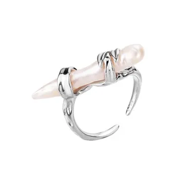 Baroque Stick Pearl Open Rings 70400072