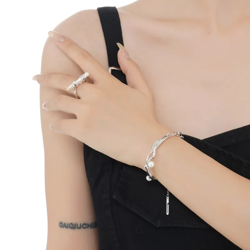 Baroque Stick Pearl Open Rings 70400072 - image2