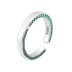 Simple Enamel Emerald Zirconia Open Rings 70400081